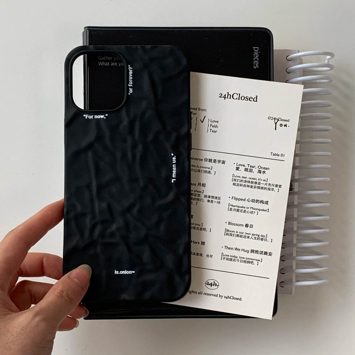 Original Silicone Pleated Phone Case Simple Text - BYY