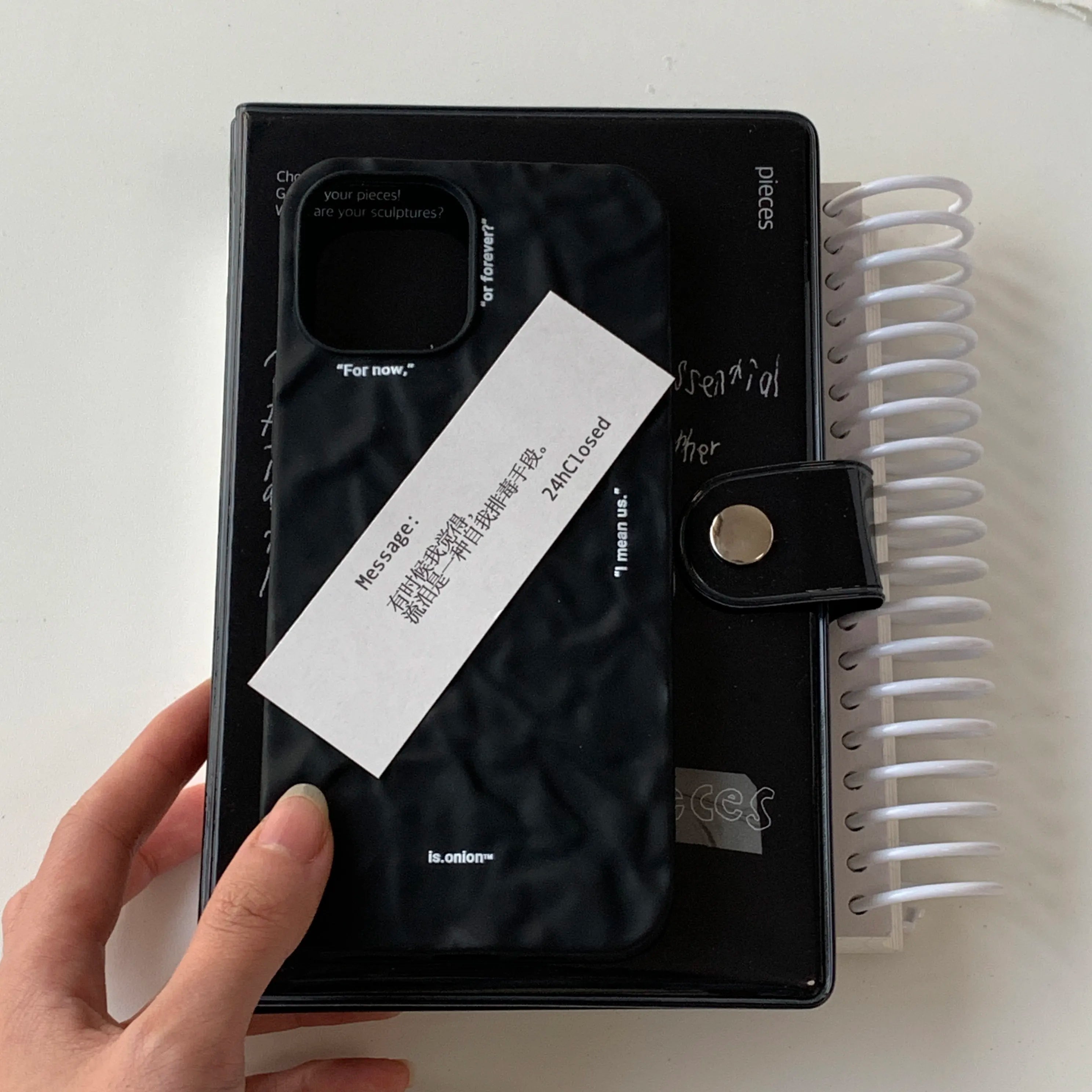 Original Silicone Pleated Phone Case Simple Text - BYY
