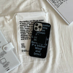 Modern Text Art Phone Case with Foldable Mirror Stand MagSafe - BYY