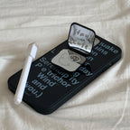 Modern Text Art Phone Case with Foldable Mirror Stand MagSafe - BYY
