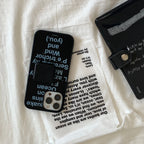 Modern Text Art Phone Case with Foldable Mirror Stand MagSafe - BYY