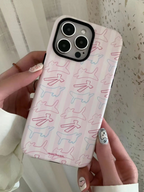 Hand-Drawn Cat Striped Double-layer Film Printed Phone Case