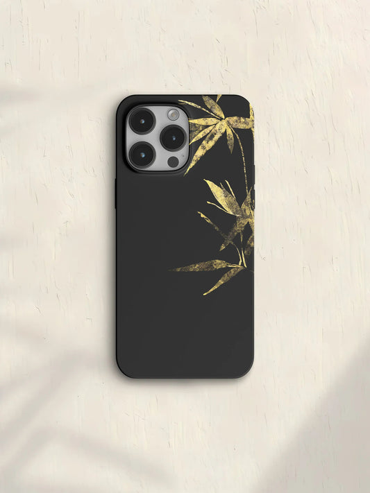 Chinoiserie Gold Bamboo Shaking in the Wind Phone Case Film Print-GY
