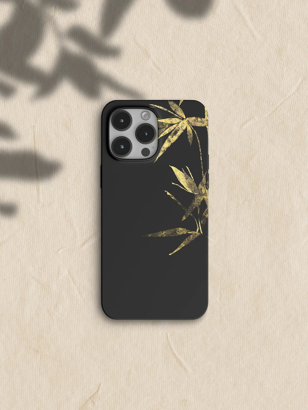 Chinoiserie Gold Bamboo Shaking in the Wind Phone Case Film Print-GY