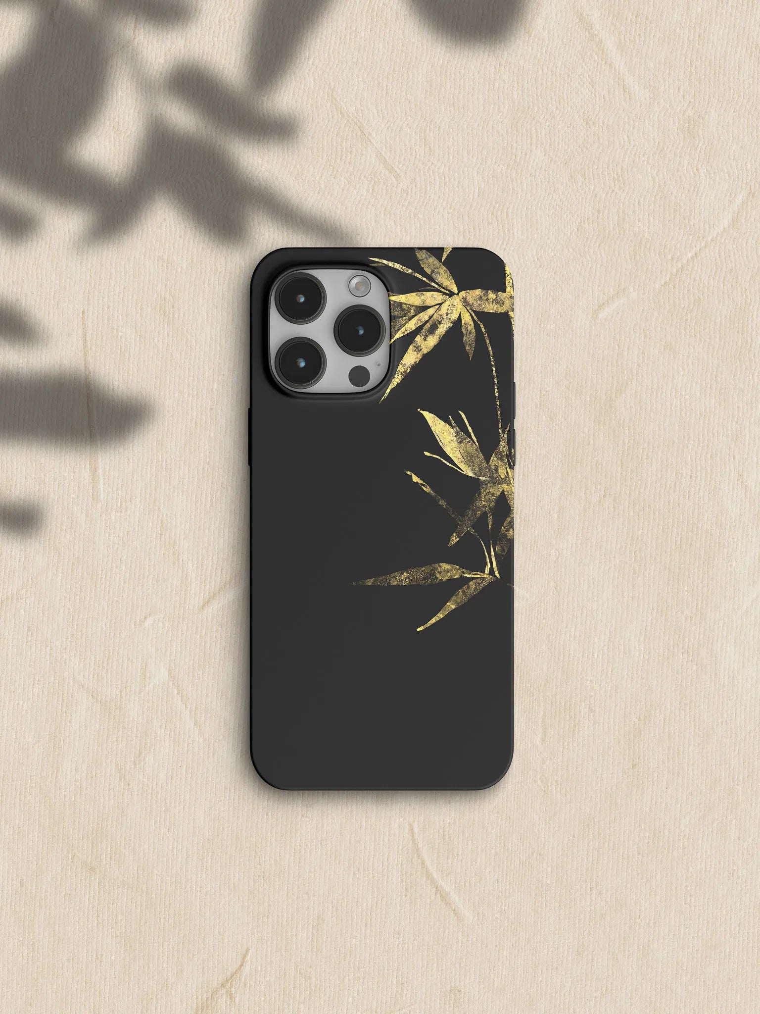 Chinoiserie Gold Bamboo Shaking in the Wind Phone Case Film Print-GY