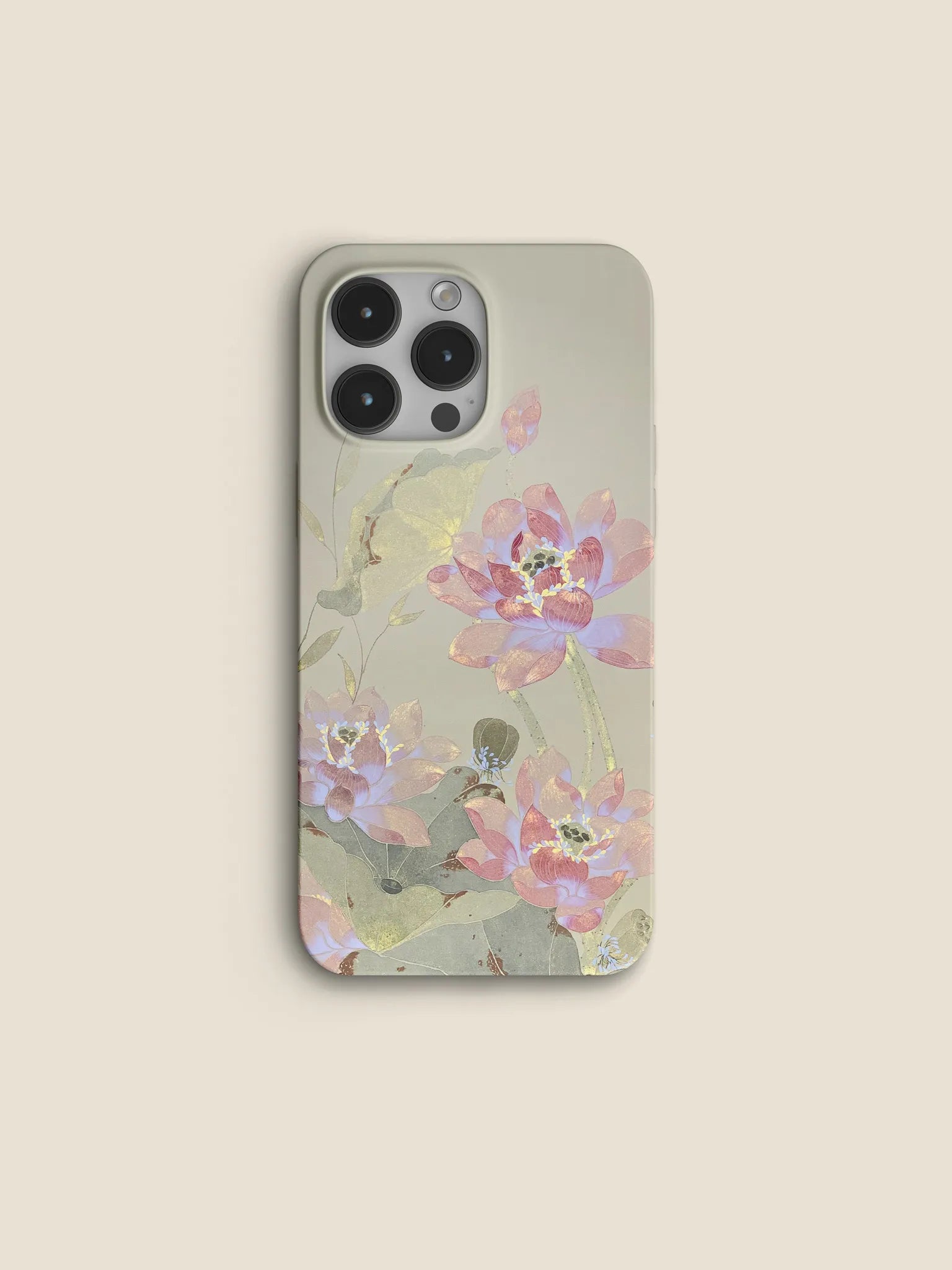 Chinoiserie Lotus Bloom Aesthetic Phone Case Film Print-GY
