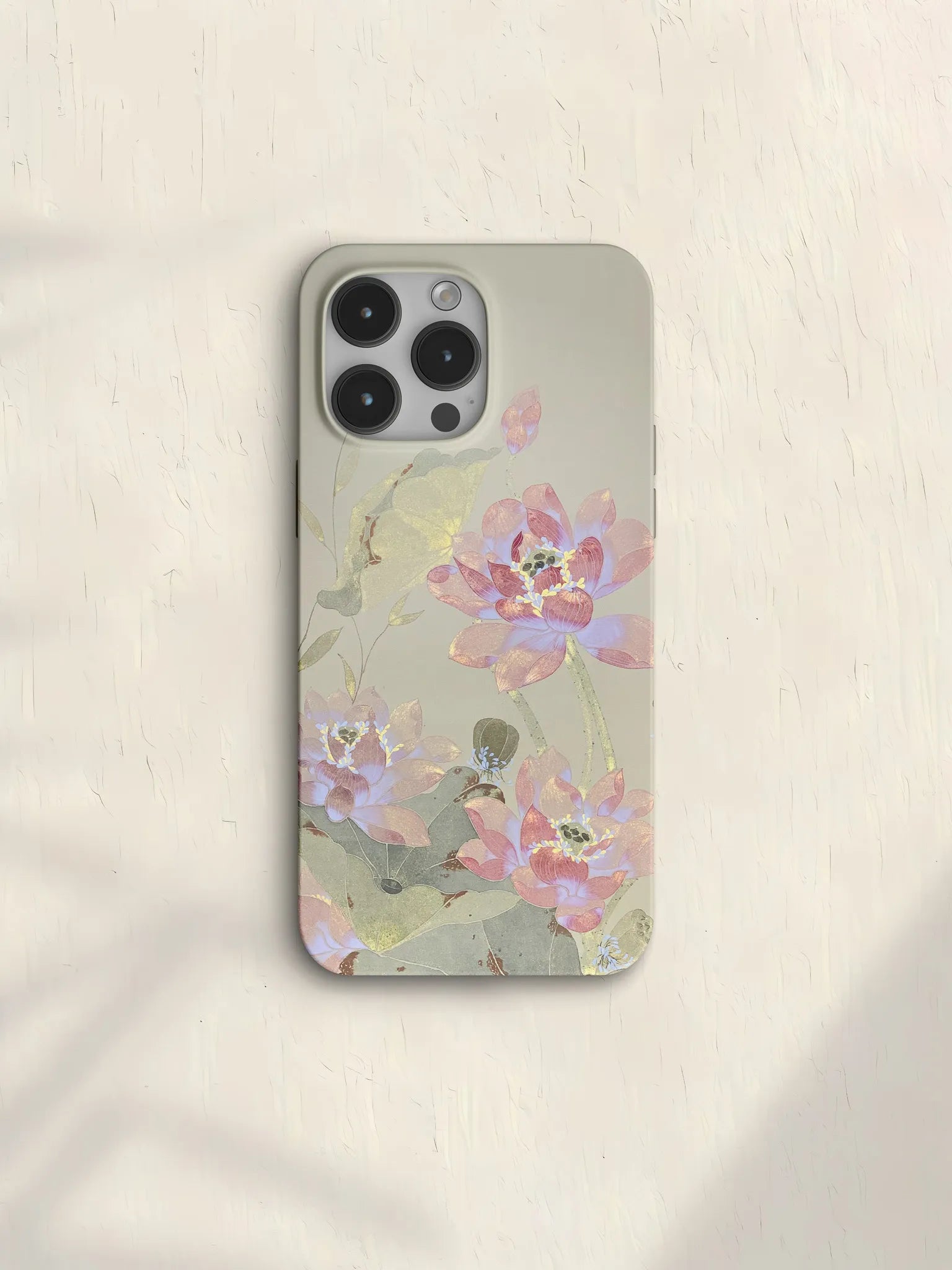 Chinoiserie Lotus Bloom Aesthetic Phone Case Film Print-GY