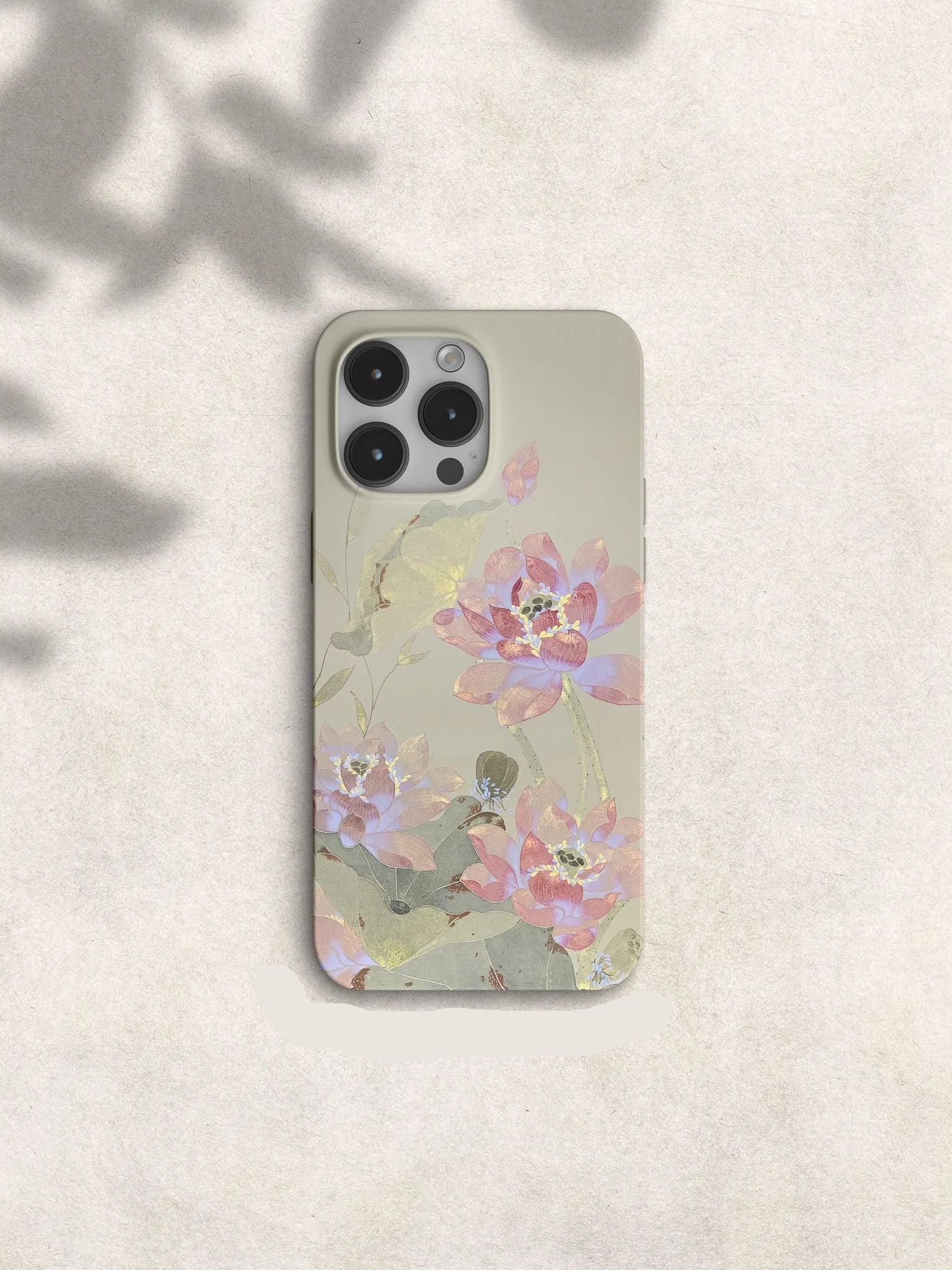 Chinoiserie Lotus Bloom Aesthetic Phone Case Film Print-GY