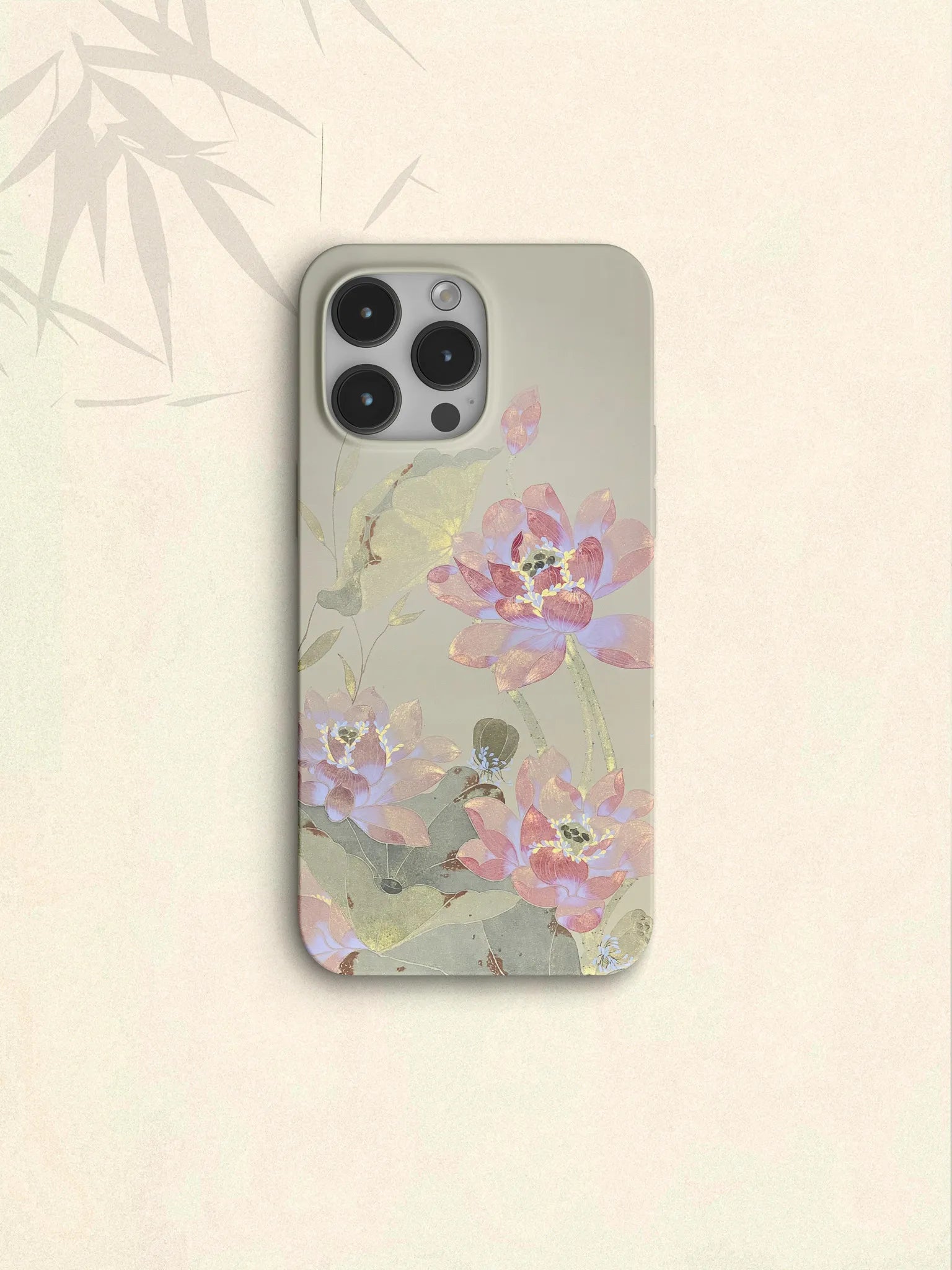 Chinoiserie Lotus Bloom Aesthetic Phone Case Film Print-GY