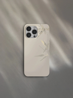 Chinoiserie Silver Bamboo Aesthetic Phone Case Film Print-GY