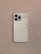 Chinoiserie Silver Bamboo Aesthetic Phone Case Film Print-GY
