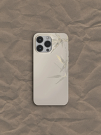 Chinoiserie Silver Bamboo Aesthetic Phone Case Film Print-GY