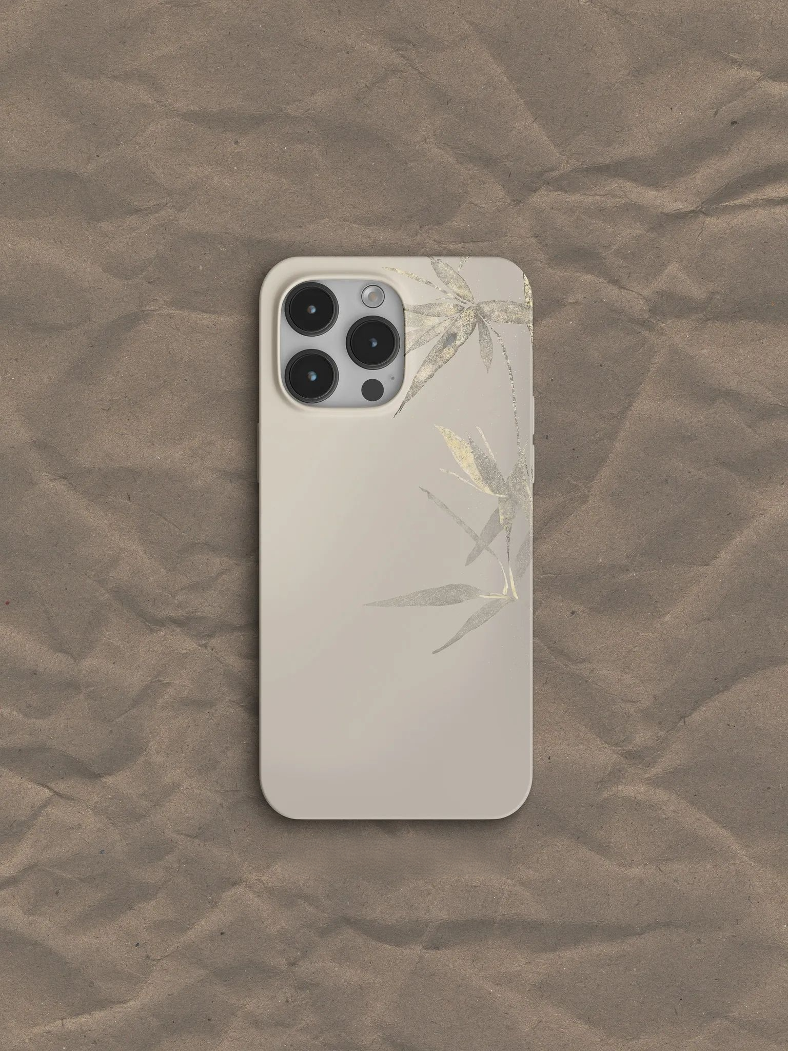 Chinoiserie Silver Bamboo Aesthetic Phone Case Film Print-GY