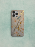 Chinoiserie Luxury Golden Leaf & Bird Phone Case Film Print-GY