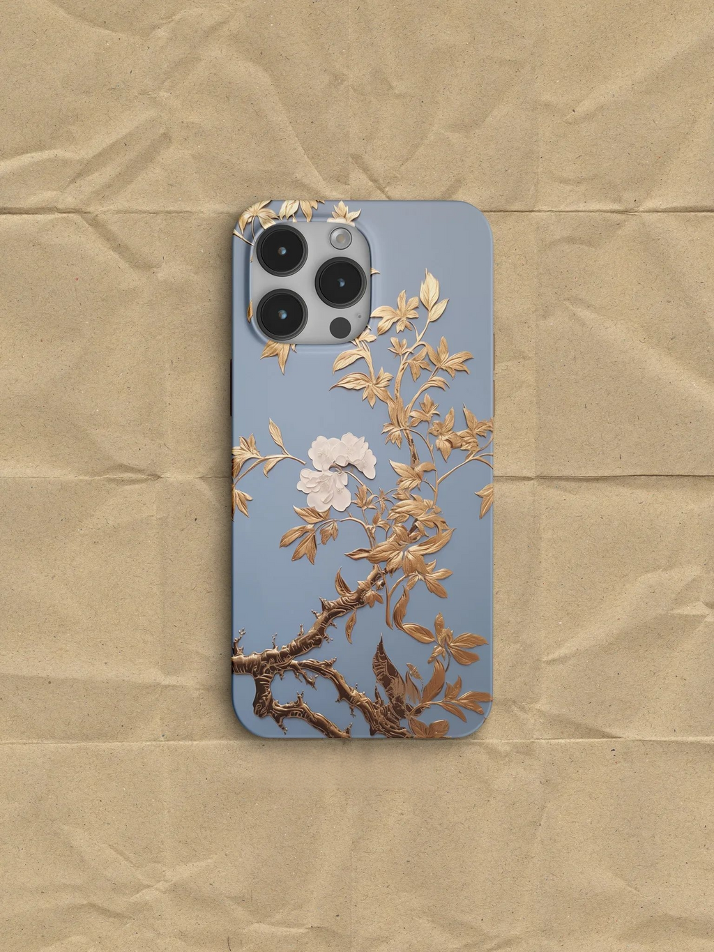 Chinoiserie Autumn Gold Leaves Phone Case Film Print-GY