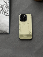 Minimalist Bamboo Ink Wash Tempered Glass Phone Case-NS