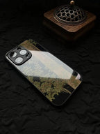 Chinoiserie Poetry Osmanthus Black Tempered Glass Phone Case-YX