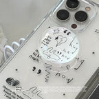 Aesthetic Glitter Clear Phone Case with Card Holder MagSafe- BYY
