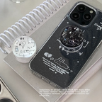 Aesthetic Glitter Clear Phone Case with Card Holder MagSafe- BYY