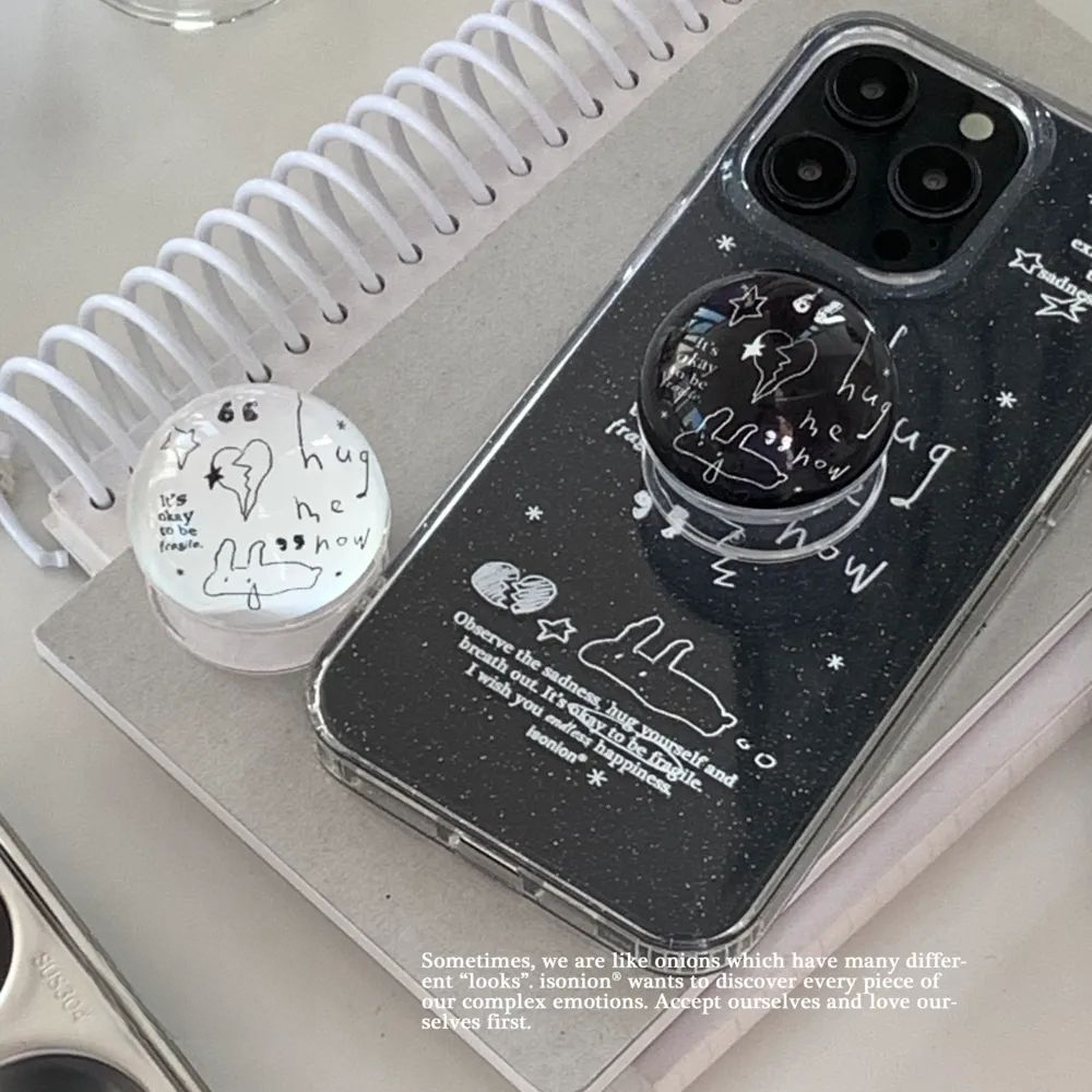 Aesthetic Glitter Clear Phone Case with Card Holder MagSafe- BYY