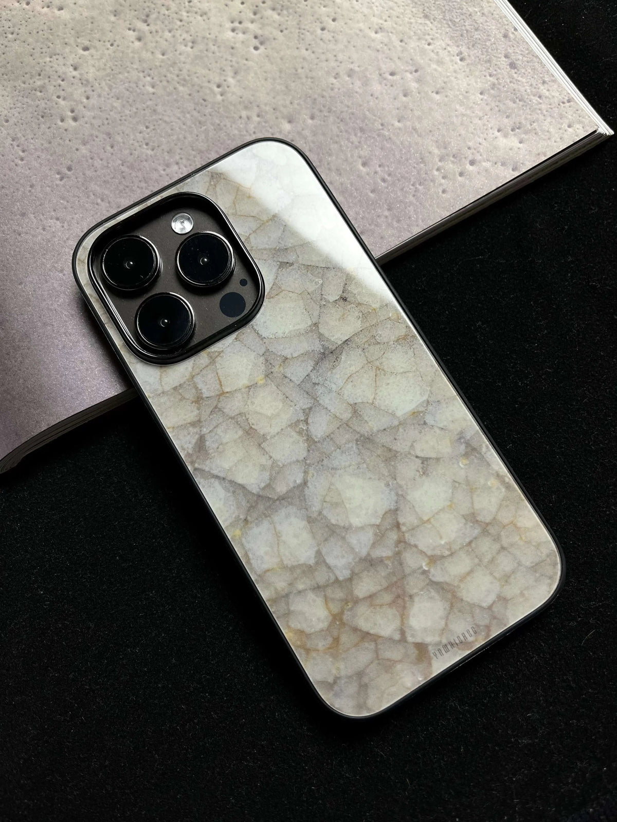 Chinoiserie China Inspired Ice-Crack Pattern Tempered Glass Phone Case-YX