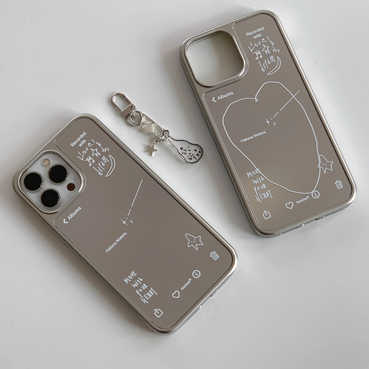 Hakuna Matata Mirror Phone Case with Silver Color Frame - BYY