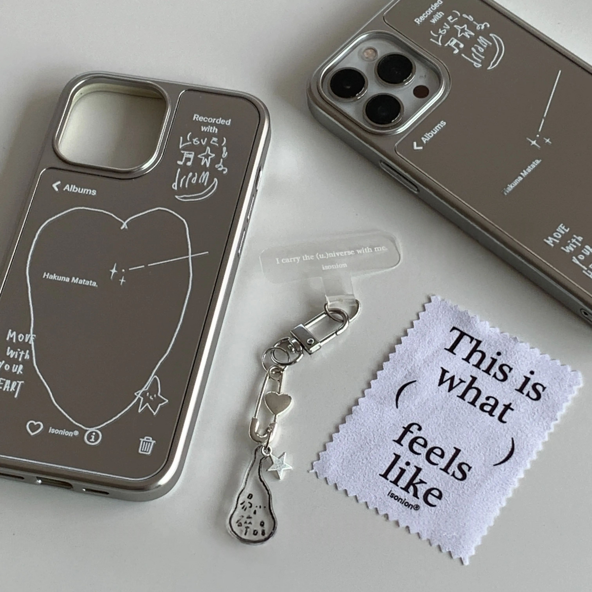 Hakuna Matata Mirror Phone Case with Silver Color Frame - BYY