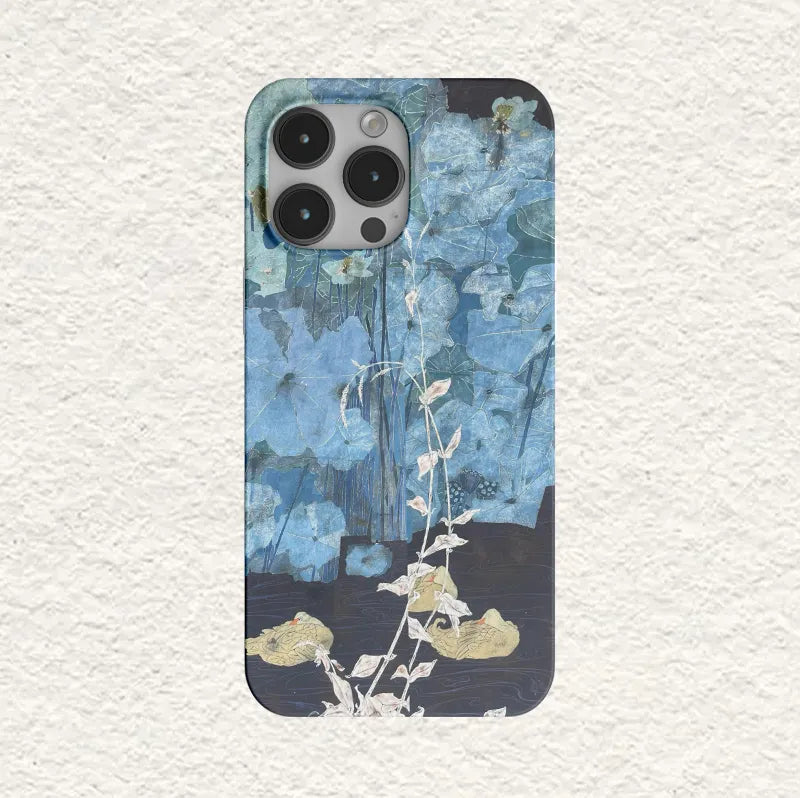 Chinoiserie Lotus Pond Nocturne Ink Painting Phone Case-GY