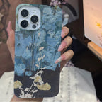 Chinoiserie Lotus Pond Nocturne Ink Painting Phone Case-GY