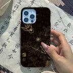 Chinoiserie Gold Koi & Peony Film Printed Phone Case-GY