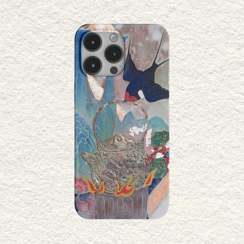 Chinoiserie Swallow & Boiling Tea Artistic Phone Case-GY