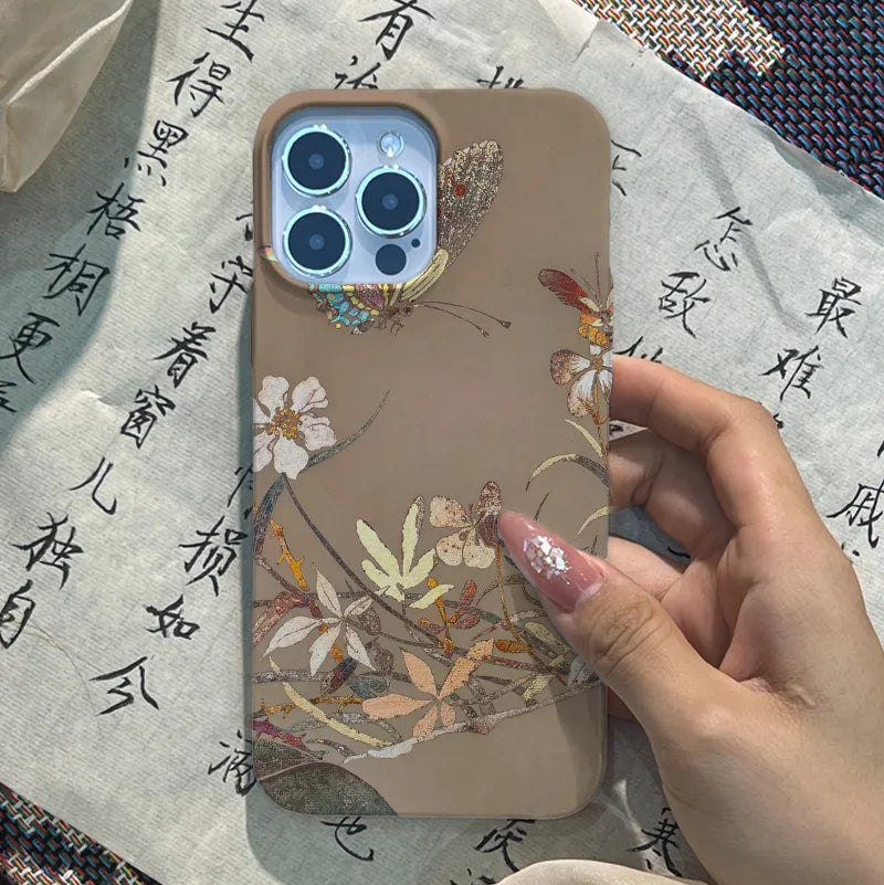 Chinoiserie Butterfly Hidden in Flowers Phone Case-GY