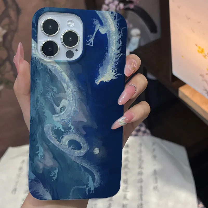 Luxury Chinoiserie Dragon Film Printed Phone Case-GY