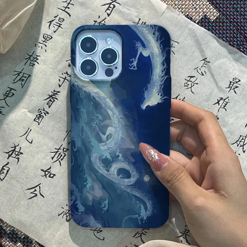 Luxury Chinoiserie Dragon Film Printed Phone Case-GY