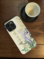 Elegant Purple Floral & Butterfly Film Printed Phone Case-GY