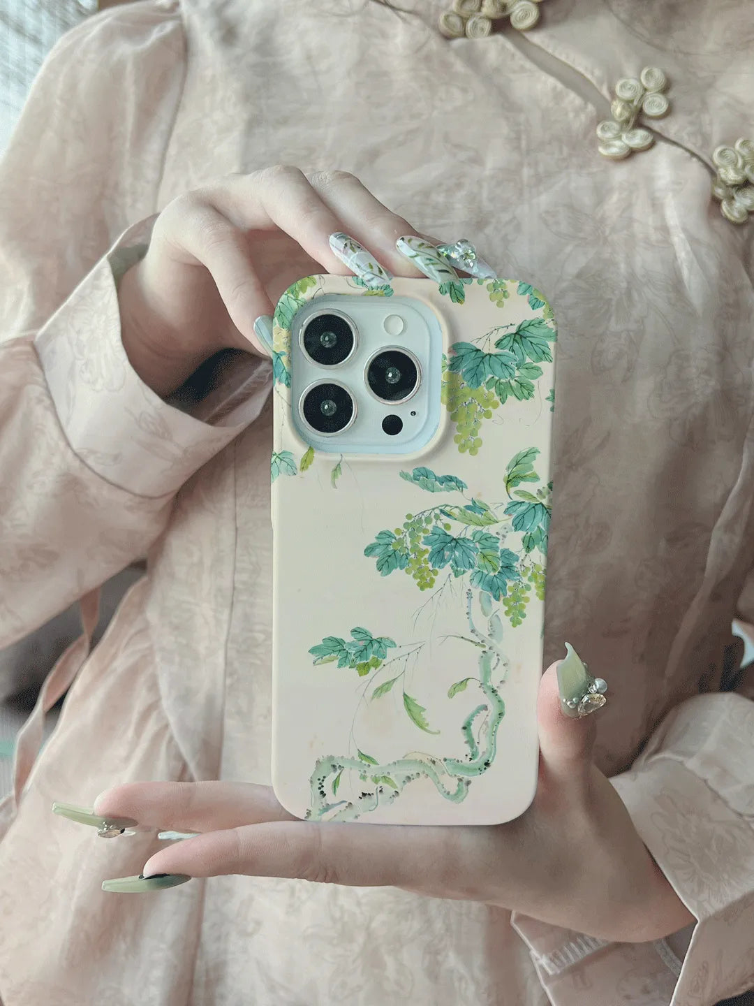 Chic Green Grape Vine Film Printed Phone Case-GY