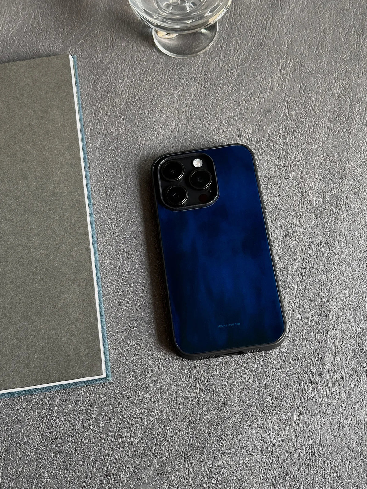 Chinoiserie Sapphire Blue Tempered Glass Phone Case-NS
