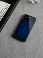 Chinoiserie Sapphire Blue Tempered Glass Phone Case-NS