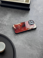 Crimson Snow Landscape Tempered Glass Phone Case-MH