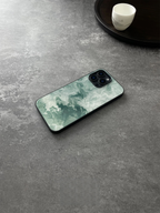 The Blue-Green Surging Waves Tempered Glass Phone Case-MH