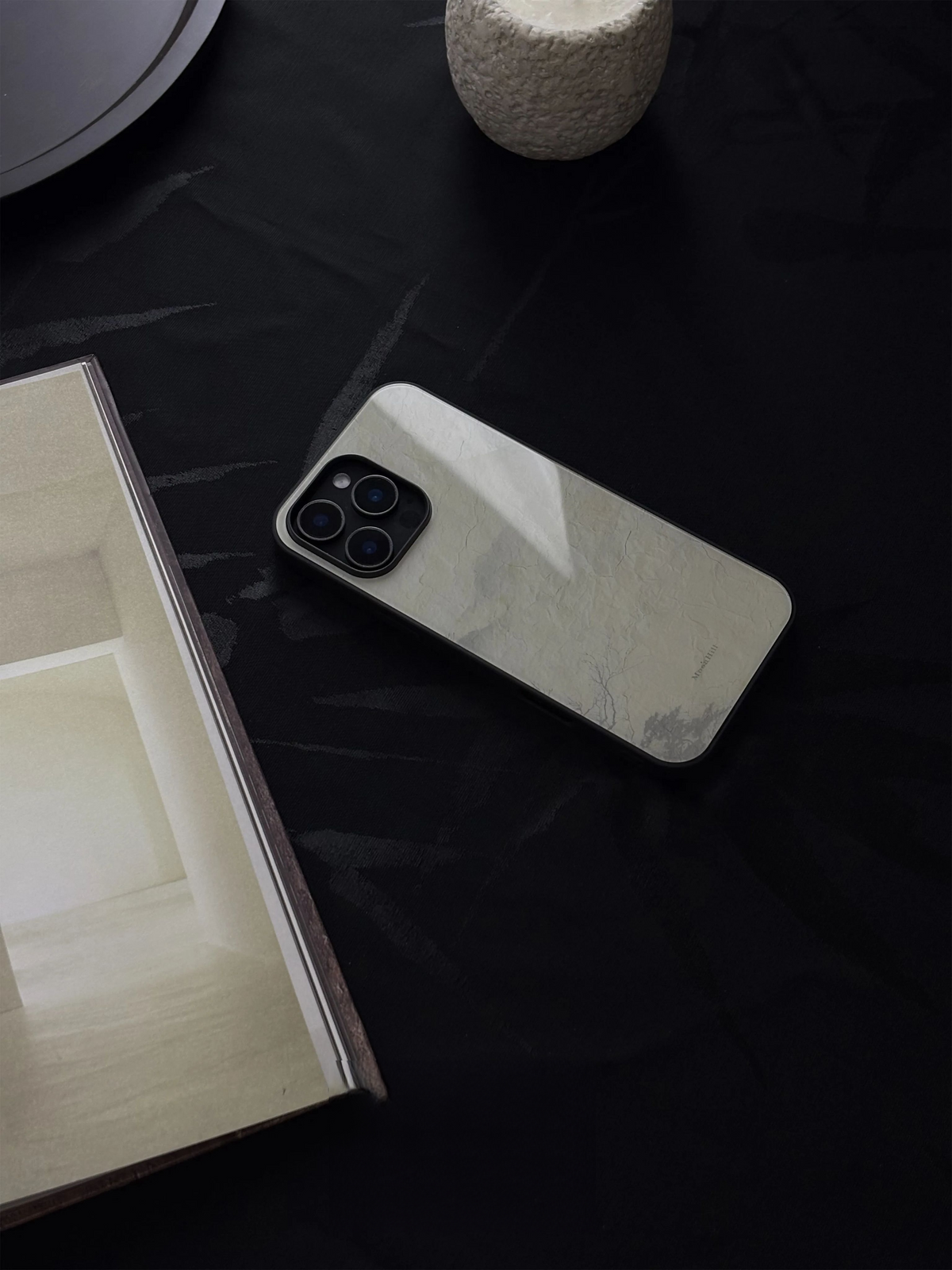 Jade Paper & Pine Tempered Glass Phone Case-MH