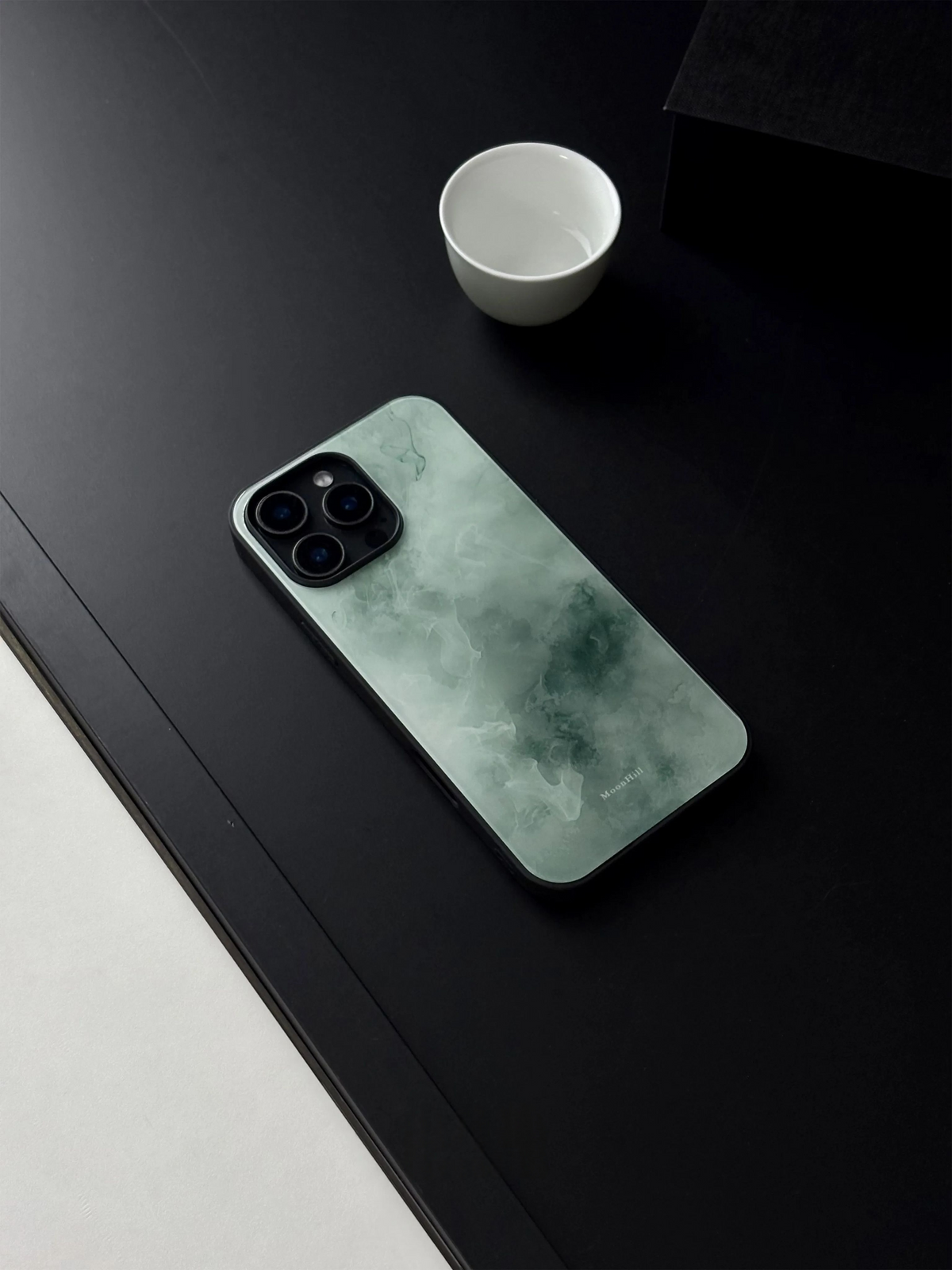 Chinoiserie Emerald Mist Tempered Glass Phone Case-MH
