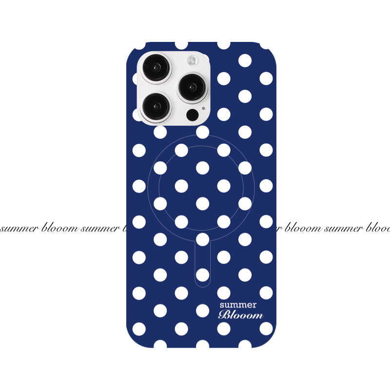 Aesthetic Blue Polka Dot Phone Case with Slot or MagSafe SB-IML