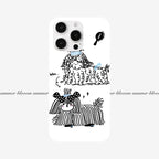 Line Art Poodle & Dancing Bear Phone Case SB-IML MagSafe