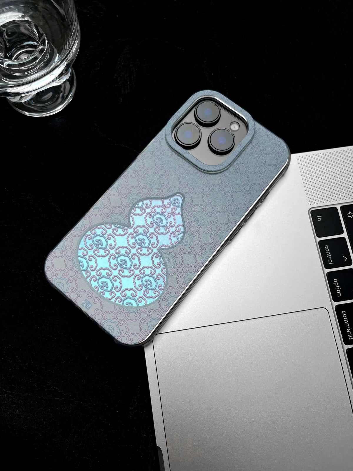 Chinoiserie Imperial Gourd (Fulu) Laser Metallic Silicone Phone Case-YX
