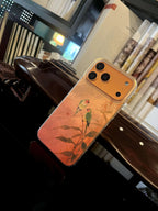 Chinoiserie Two Magpies Laser Metallic Silicone Phone Case-YX