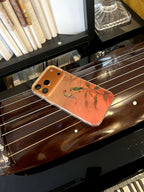 Chinoiserie Two Magpies Laser Metallic Silicone Phone Case-YX