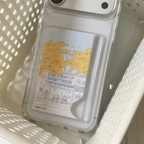 Aesthetic Illustrated Phone Case with Card Holder/Resin - BYY