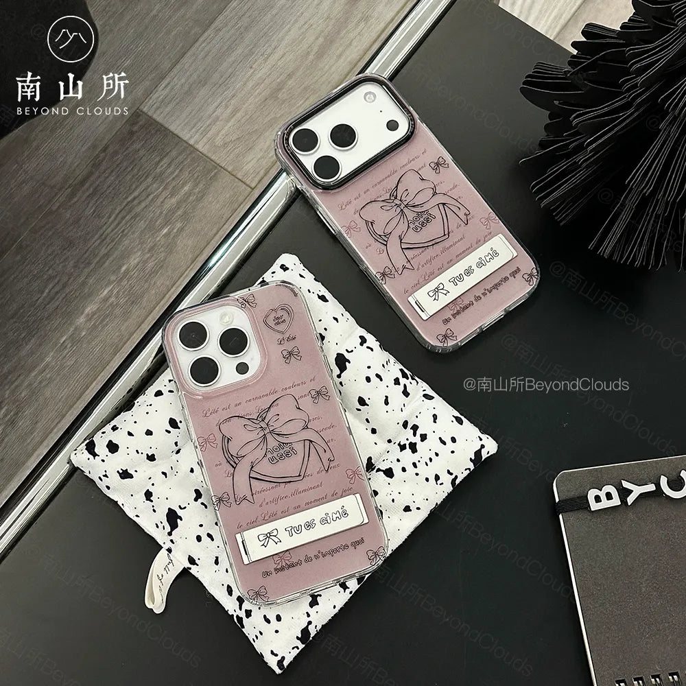 Coquette Bow & Heart Phone Case-BC002AC