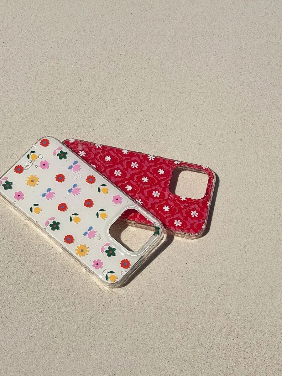 Dural-Layer Glossy IMD Floral iPhone Case